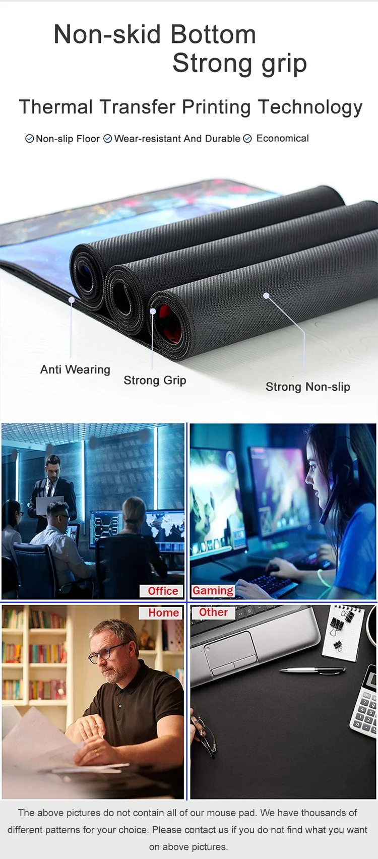 The Black Performance Desk Mat
Large Gaming & Office Mouse Pad