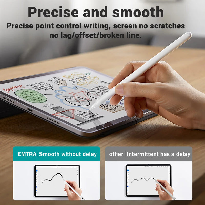 The iPad Precision Stylus
Palm Rejection Pen with Power Display