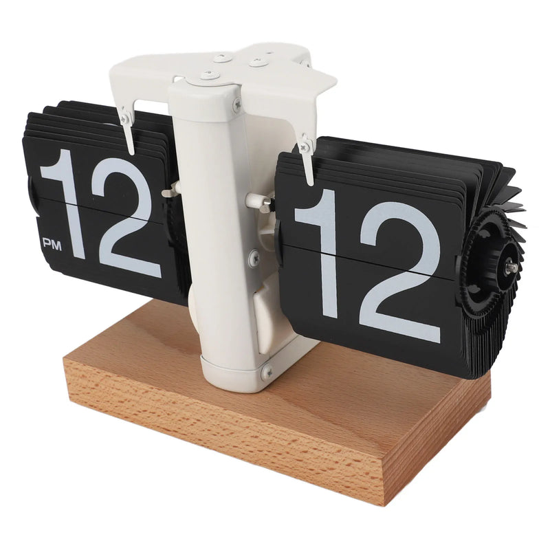 The Heritage Flip Clock
12 Hour Mechanical Flip Clock with Solid Wood Base