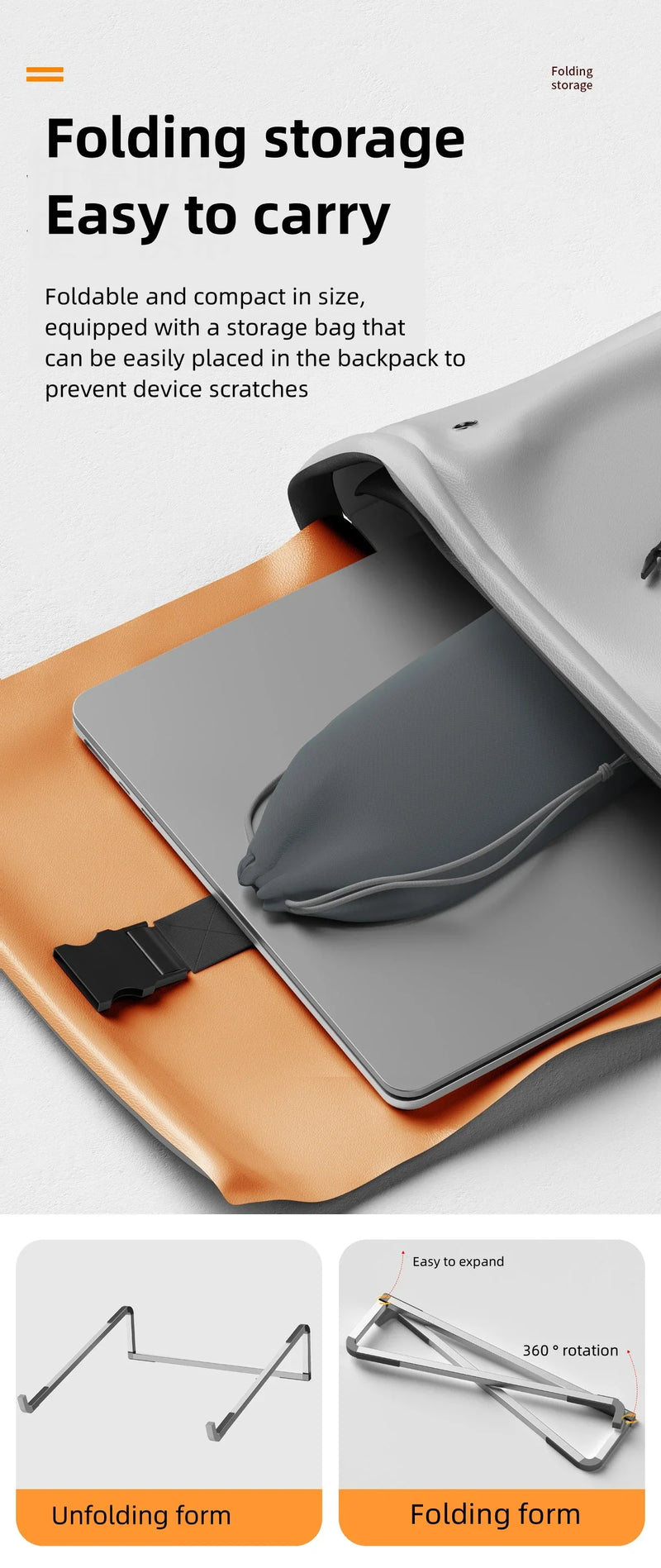 The Essential Aluminum Stand
Adjustable & Foldable Ergonomic Laptop Riser