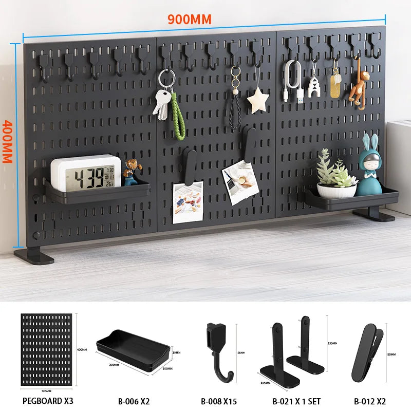 The Modular Desk Pegboard System
Freestanding Desktop Organizer with Adjustable Shelves