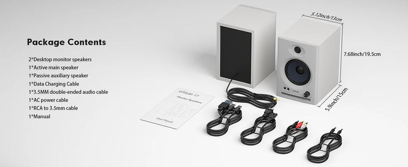 The Ortizan Active Bookshelf Speakers
Bluetooth 5.3 Studio Monitor System with USB DAC