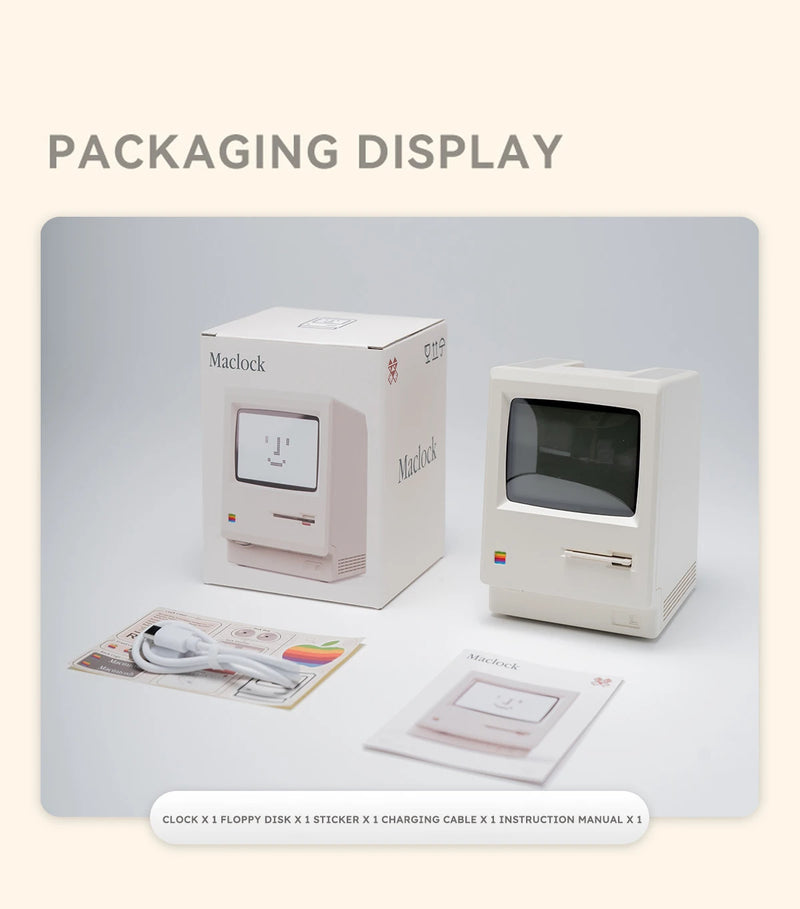 The Mac Retro Digital Clock
60 Hour Standby Alarm Clock with Creative Display