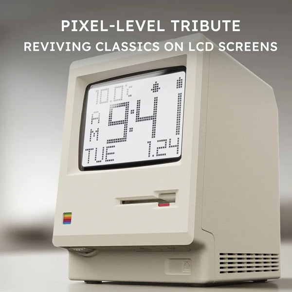 The Mac Retro Digital Clock
60 Hour Standby Alarm Clock with Creative Display