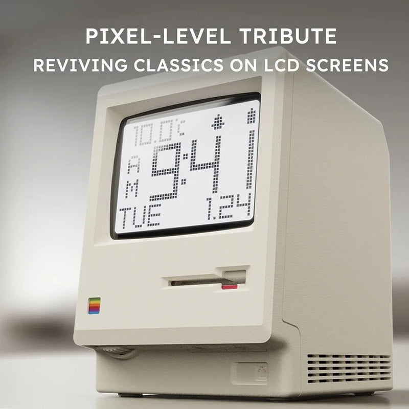 The Mac Retro Digital Clock
60 Hour Standby Alarm Clock with Creative Display