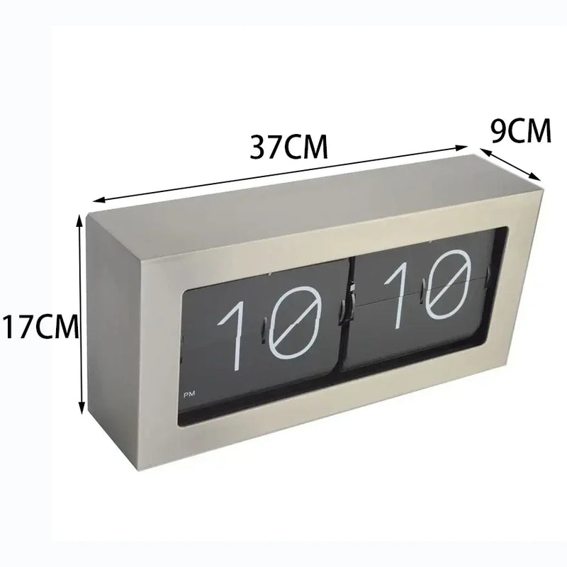 The Executive Flip Clock
Brushed Silver Metal Desk Timepiece