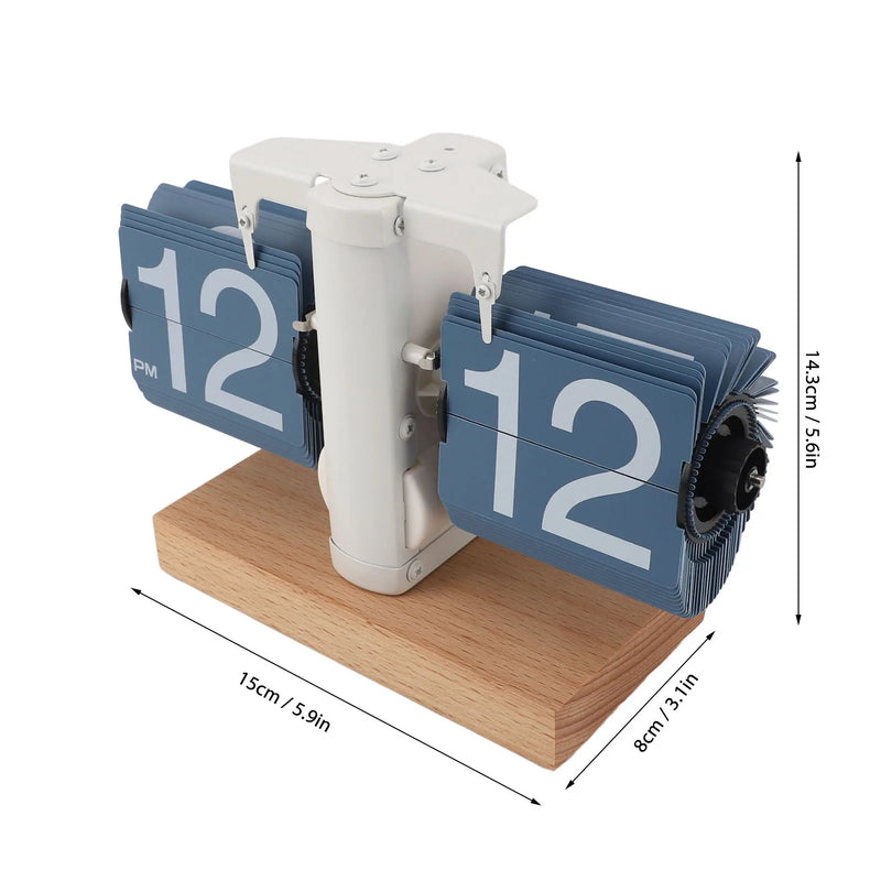 The Heritage Flip Clock
12 Hour Mechanical Flip Clock with Solid Wood Base