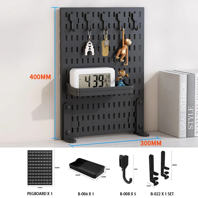 The Modular Desk Pegboard System
Freestanding Desktop Organizer with Adjustable Shelves