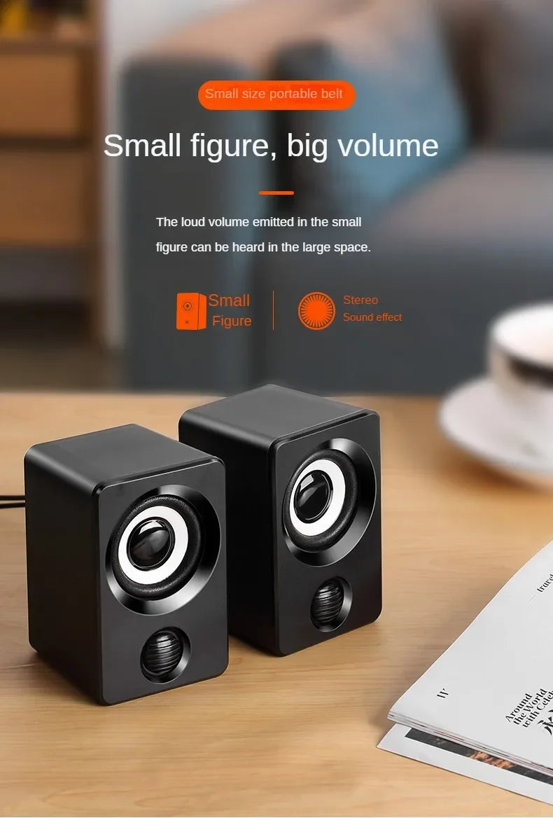 The Compact Stereo Speakers
USB Wired Mini Desktop Speaker Set