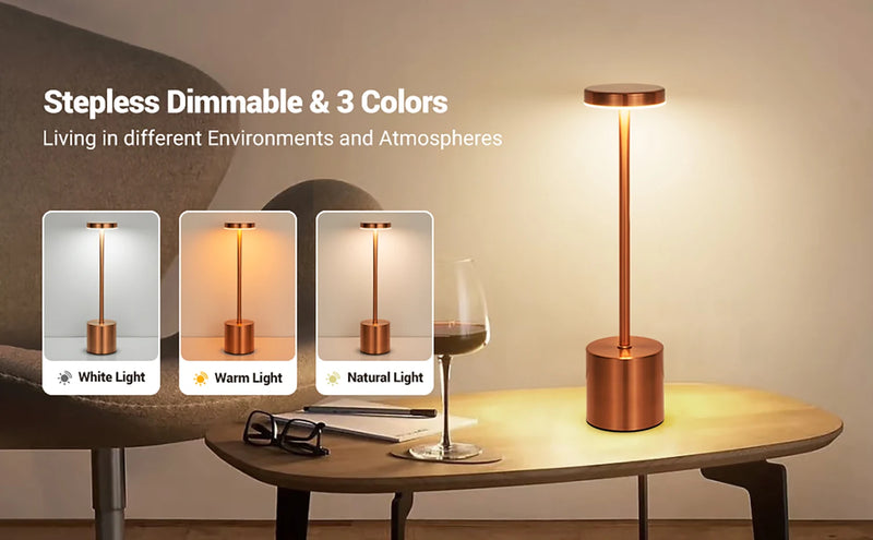 The Ambient Pro LED Lamp
USB Rechargeable Wireless Table Light