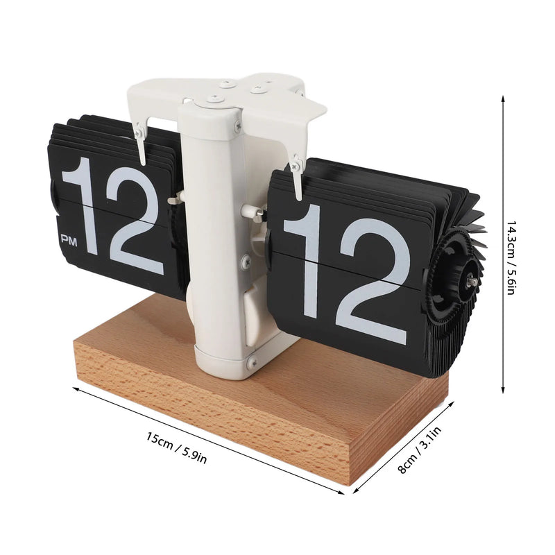 The Heritage Flip Clock
12 Hour Mechanical Flip Clock with Solid Wood Base