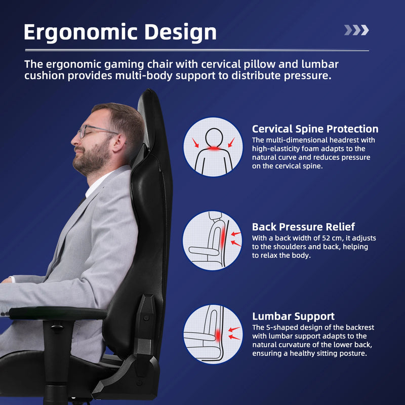 The Performance Ergonomic Chair
Adjustable Office & Gaming Recliner with Lumbar Support