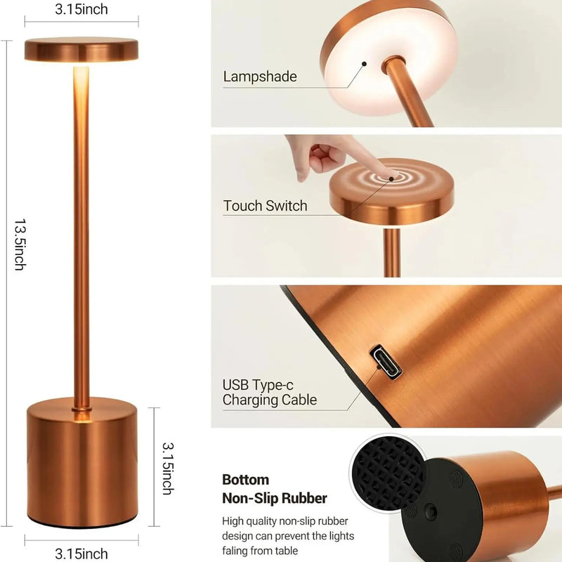The Ambient Pro LED Lamp
USB Rechargeable Wireless Table Light