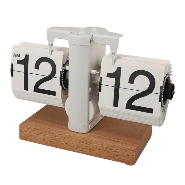 The Heritage Flip Clock
12 Hour Mechanical Flip Clock with Solid Wood Base